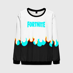 Свитшот мужской Fortnite epic game fire, цвет: 3D-черный