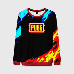 Свитшот мужской PUBG краски огонь и лёд, цвет: 3D-красный
