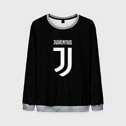 Свитшот мужской Juventus sport fc белое лого, цвет: 3D-меланж