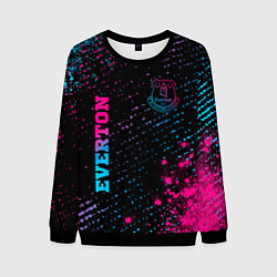 Свитшот мужской Everton - neon gradient вертикально, цвет: 3D-черный