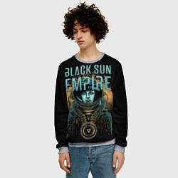 Свитшот мужской Black sun empire - neurofunk, цвет: 3D-меланж — фото 2