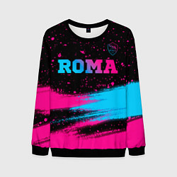 Свитшот мужской Roma - neon gradient посередине, цвет: 3D-черный