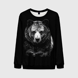 Свитшот мужской Медведь с символом, цвет: 3D-черный