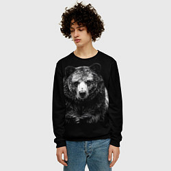 Свитшот мужской Медведь с символом, цвет: 3D-черный — фото 2