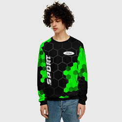 Свитшот мужской Ford green sport hexagon, цвет: 3D-черный — фото 2