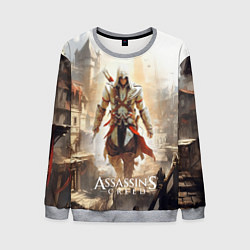 Свитшот мужской Assassins creed старый город, цвет: 3D-меланж