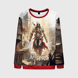 Свитшот мужской Assassins creed старый город, цвет: 3D-красный