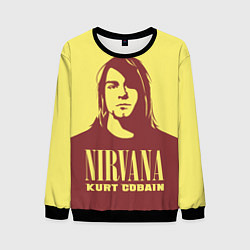 Свитшот мужской Kurt Cobain Nirvana, цвет: 3D-черный