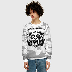 Свитшот мужской The Offspring рок панда на светлом фоне, цвет: 3D-белый — фото 2