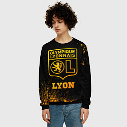 Свитшот мужской Lyon - gold gradient, цвет: 3D-черный — фото 2