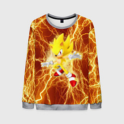 Свитшот мужской Sonic x yellow, цвет: 3D-меланж