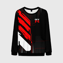 Свитшот мужской Nissan GTR - Cyber, цвет: 3D-черный