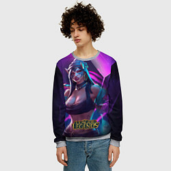 Свитшот мужской League of Legends Kaisa Kda style, цвет: 3D-меланж — фото 2