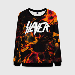 Свитшот мужской Slayer red lava, цвет: 3D-черный