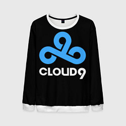 Свитшот мужской Cloud9 - esports logo, цвет: 3D-белый