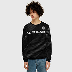 Свитшот мужской AC Milan sport на темном фоне посередине, цвет: 3D-черный — фото 2
