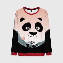 Свитшот мужской Силуэт кунг фу панда, цвет: 3D-красный