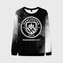 Свитшот мужской Manchester City sport на темном фоне, цвет: 3D-черный