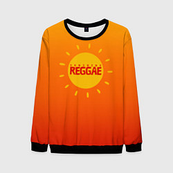 Свитшот мужской Orange sunshine reggae, цвет: 3D-черный