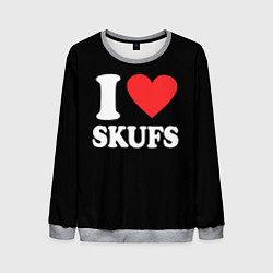 Свитшот мужской I love skufs, цвет: 3D-меланж