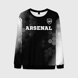 Свитшот мужской Arsenal sport на темном фоне посередине, цвет: 3D-черный