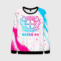 Свитшот мужской Bayer 04 neon gradient style, цвет: 3D-черный