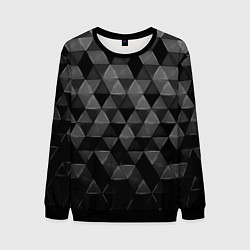 Свитшот мужской Серые треугольники, цвет: 3D-черный