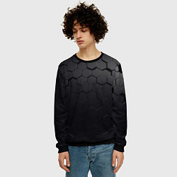 Свитшот мужской Камуфляж черных плит, цвет: 3D-черный — фото 2