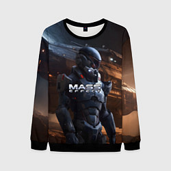 Свитшот мужской Mass Effect game space, цвет: 3D-черный