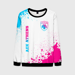 Мужской свитшот AEK Athens neon gradient style вертикально