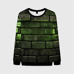 Мужской свитшот Зеленые неоновые кирпичи