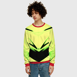 Свитшот мужской Geometry stripes кислотный стиль, цвет: 3D-красный — фото 2
