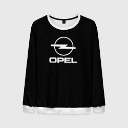 Свитшот мужской Opel logo white, цвет: 3D-белый