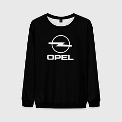 Свитшот мужской Opel logo white, цвет: 3D-черный