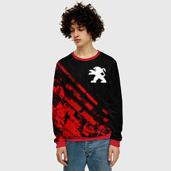 Свитшот мужской Peugeot sport grunge, цвет: 3D-красный — фото 2