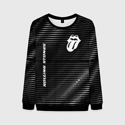 Свитшот мужской Rolling Stones metal rock lines, цвет: 3D-черный