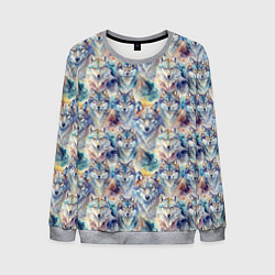Мужской свитшот Волки паттерн