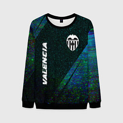 Свитшот мужской Valencia glitch blue, цвет: 3D-черный