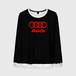Свитшот мужской Audi red logo, цвет: 3D-белый