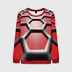 Свитшот мужской Броня робота, цвет: 3D-красный