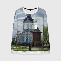 Свитшот мужской Торопец Сторожевая башня, цвет: 3D-белый