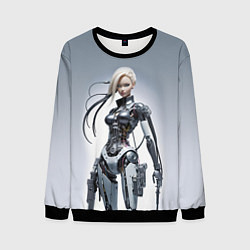 Свитшот мужской Barbie - cyber warrior, цвет: 3D-черный