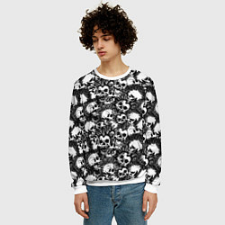 Свитшот мужской Панк черепа, цвет: 3D-белый — фото 2