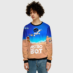 Свитшот мужской Astro bot персонажи, цвет: 3D-черный — фото 2