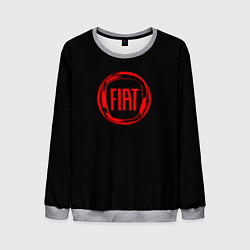 Свитшот мужской FIAT logo red, цвет: 3D-меланж