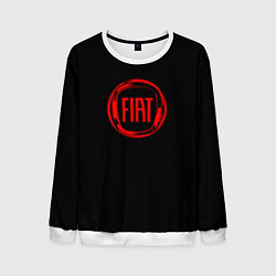 Свитшот мужской FIAT logo red, цвет: 3D-белый