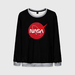 Свитшот мужской Nasa logo red, цвет: 3D-меланж