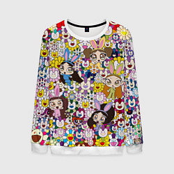 Мужской свитшот Right now NewJeans and Takashi Murakami