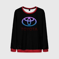 Свитшот мужской Toyota neon steel, цвет: 3D-красный