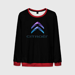 Свитшот мужской Citroen logo neon, цвет: 3D-красный